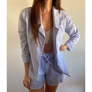 Matching lilac blazer and shorts